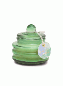 Стъклена мини соева свещ с капак Падивакс Beam - зелена - кактусов цвят